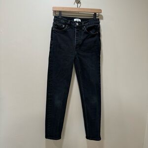 Re/Done High Rise Black Skinny Jeans sz 27